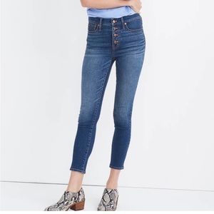 Madewell Jeans 9” mid rise skinny crop size 28